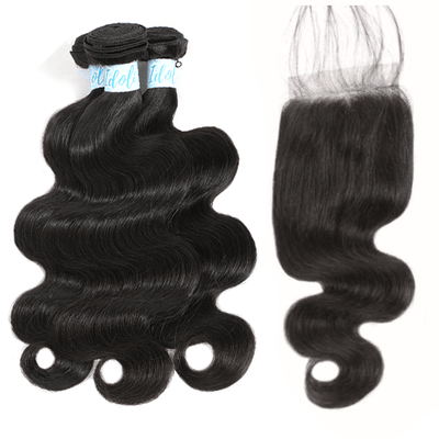 Idoli Peruvian Body Wave Hair 3 Bundles with Lace Closure - Idoli Hair