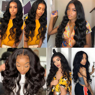 Indian Body Wave Hair 3 Bundles with Lace Closure