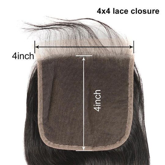 Brazilian Straight Hair Lace Closure 4x4 Swiss Lace Closure - Idoli Hair