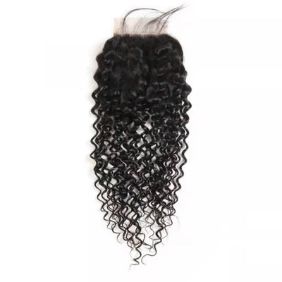 Brazilian Curly Hair 4 Bundles with 4x4 Lace Closure - Idoli Hair