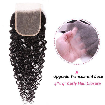 Brazilian Virgin Hair Curly Hair 4x4 Lace Closure - Idoli Hair