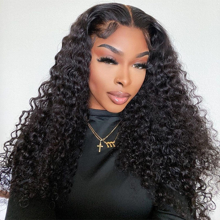 Virgin Malaysian Hair Deep Wave 3 Bundles with Closure