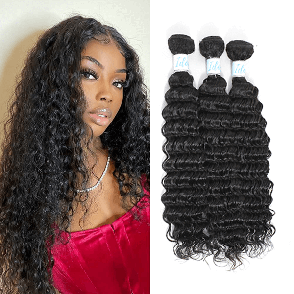 Idoli Virgin Indian Hair Deep Wave Hair 3 Bundle Deals - Idoli Hair