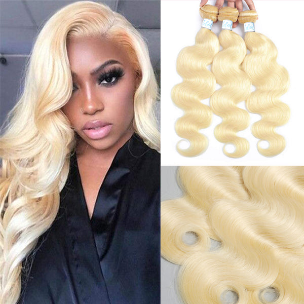 Idoli Indian Body Wave 3 Bundles 613 Blonde Hair