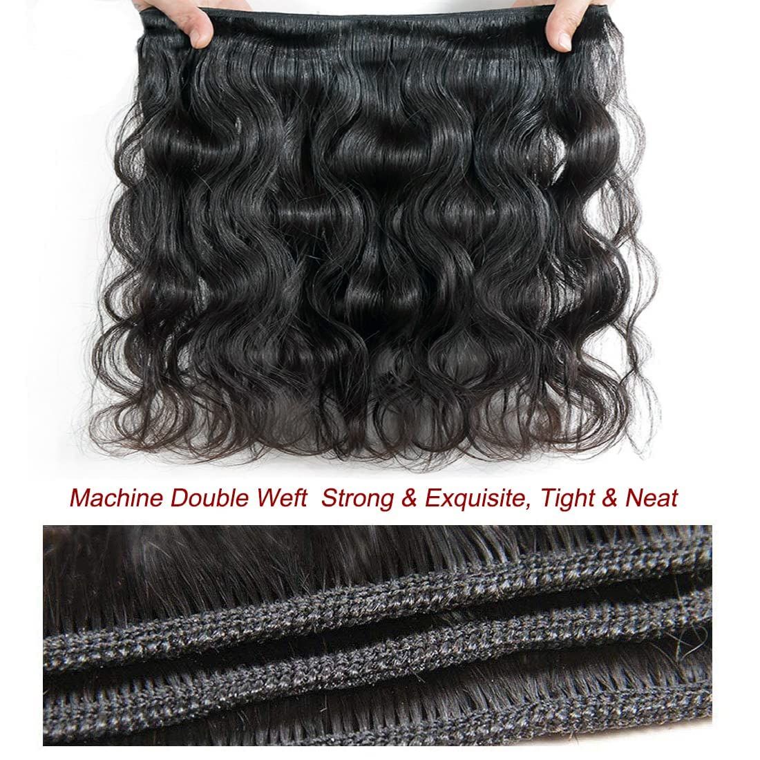 Indian Body Wave Hair 3 Bundles with Lace Closure - Idoli Hair