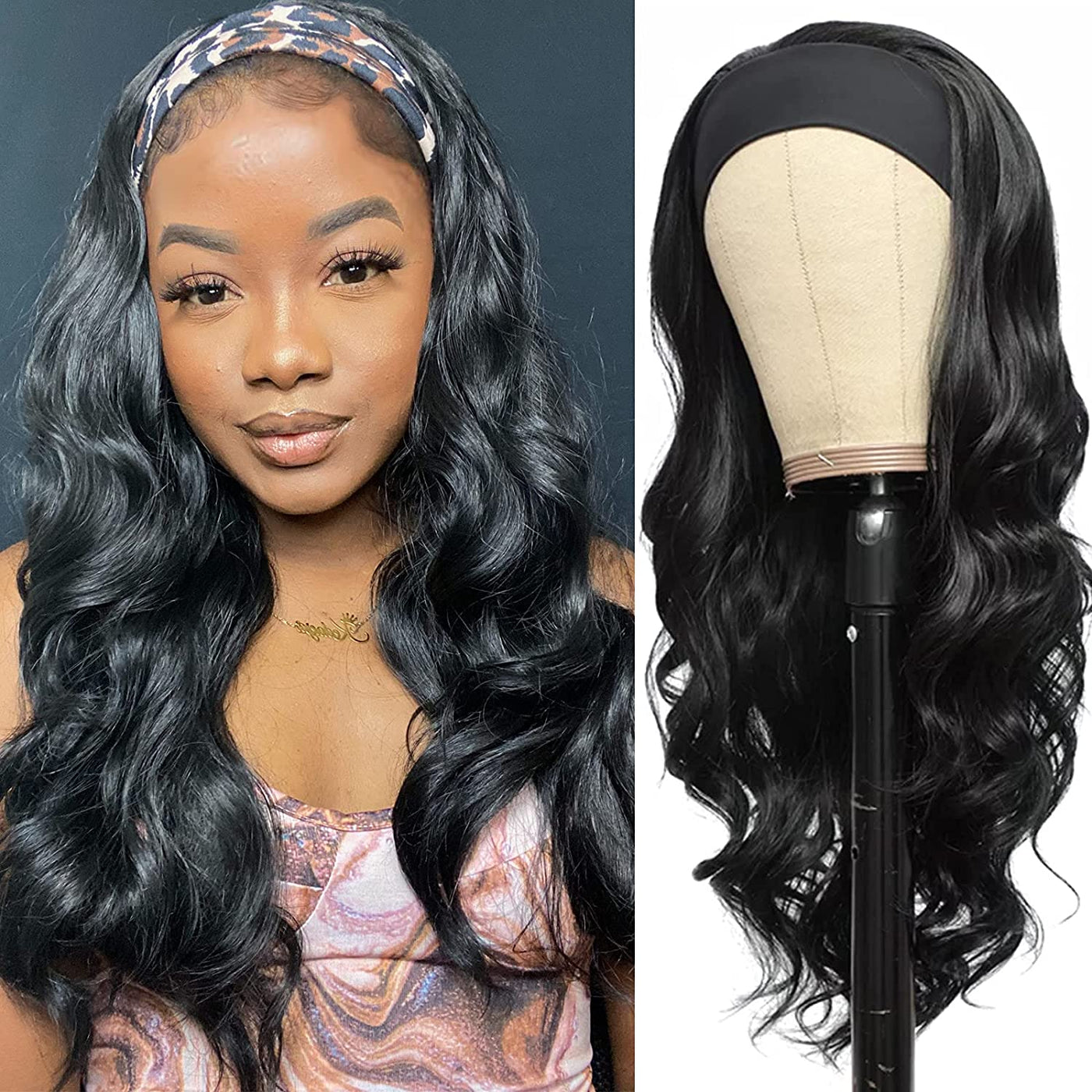 Headband Wig Headband Body Wave Hair Wig Ready to Go