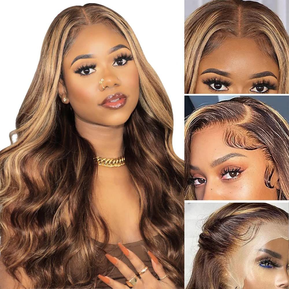 Idoli Brazilian Highlights Wig Body Wave 13x4 Lace Front Wig