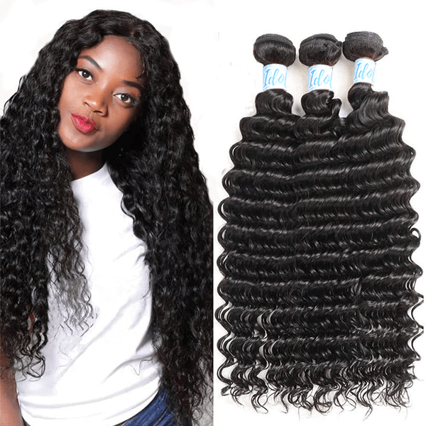 Idoli Virgin Indian Hair Deep Wave Hair 3 Bundle Deals - Idoli Hair