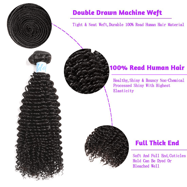 Idoli Peruvian Kinky Curly Hair 3 Bundles Unprocessed Virgin Hair - Idoli Hair