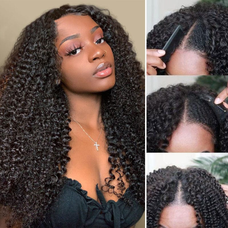 Idoli V Part Wig Kinky Curly Hair Glueless Wig