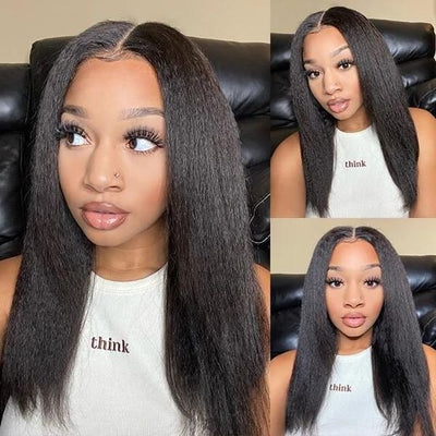 Idoli V Part Kinky Straight Wig Human Hair Wig For Beginner - Idoli Hair