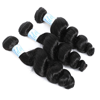 Idoli Indian Loose Wave Hair 3 Bundles 10A Virgin Hair Weave