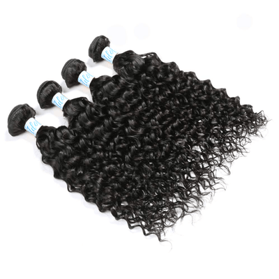 Malaysian Water Wave Human Hair 4 Bundles with Lace Closure - Idoli Hair