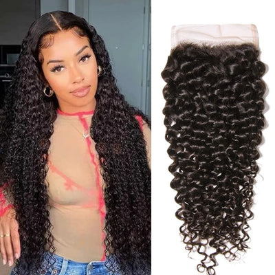 Peruvian Curly Hair 4 Bundles with 4x4 Lace Closure - Idoli Hair