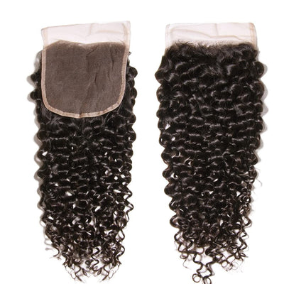 Peruvian Curly Hair 4 Bundles with 4x4 Lace Closure - Idoli Hair