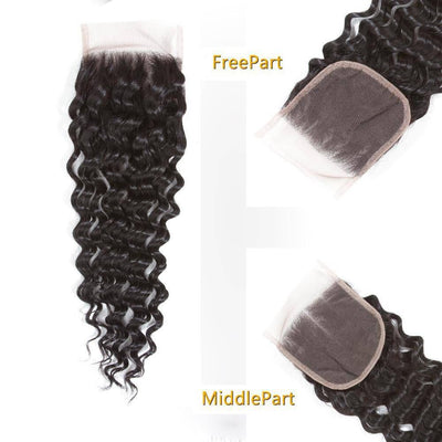 Peruvian Deep Wave Hair 4x4 Lace Closure - Idoli Hair