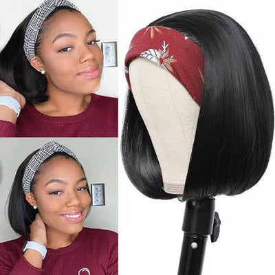 Idoli Headband Wig Headband Straight Hair Bob Wig