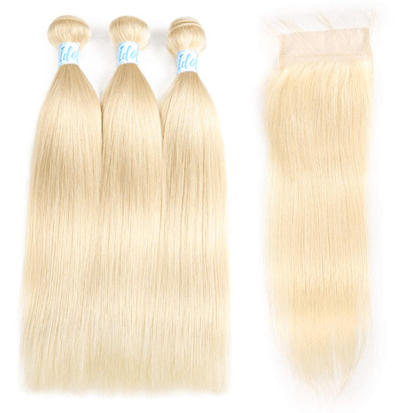 Brazilian 613 Hair Straight Hair 3 Bundles with Closure - Idoli Hair