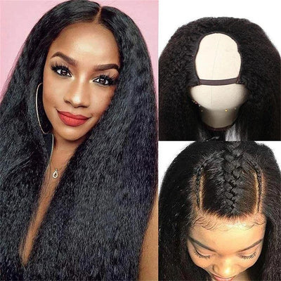 Idoli U Part Kinky Straight Hair Brazilian Human Hair Wig - Idoli Hair