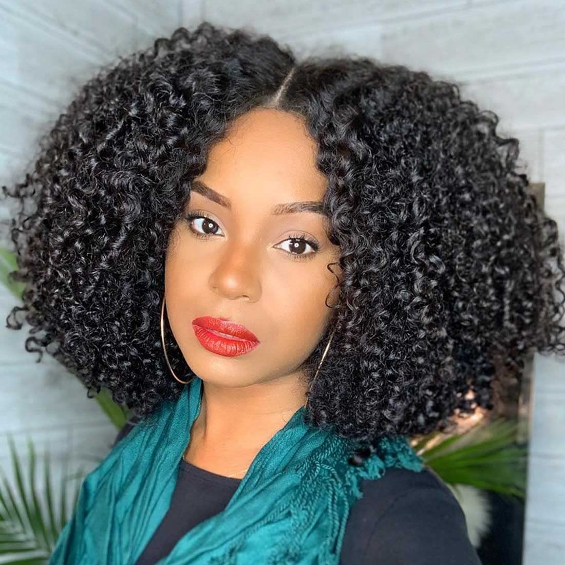Exclusive $10 Off Code: SM10 Summer Must-Have V Part Bob Curly Wig