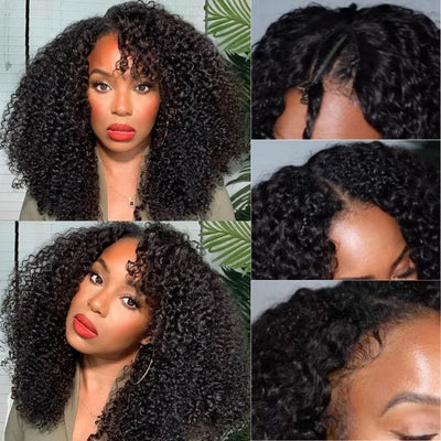 Idoli V Part Wig Kinky Curly Hair Glueless Wig