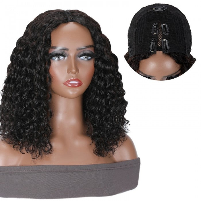 Idoli V Part Bob Wig Water Wave Hair Short Bob Wig