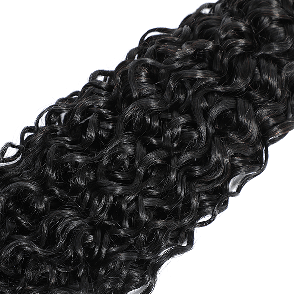 Indian Water Wave Human Hair 4 Bundles with Lace Closure - Idoli Hair