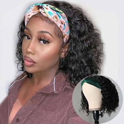 Idoli Water Wave Hair Bob Headband Wig