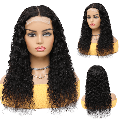Idoli Water Wave Wig 4x4 Lace Closure Wig Brazilian Human Hair Wigs
