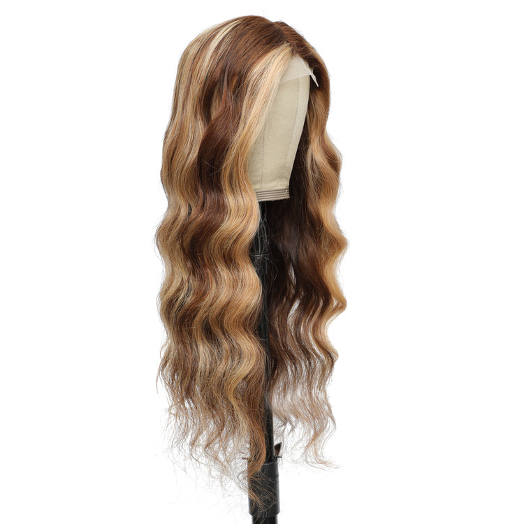 Body Wave Highlights Wig Idoli Brazilian Hair 4x4 Lace Closure Wig