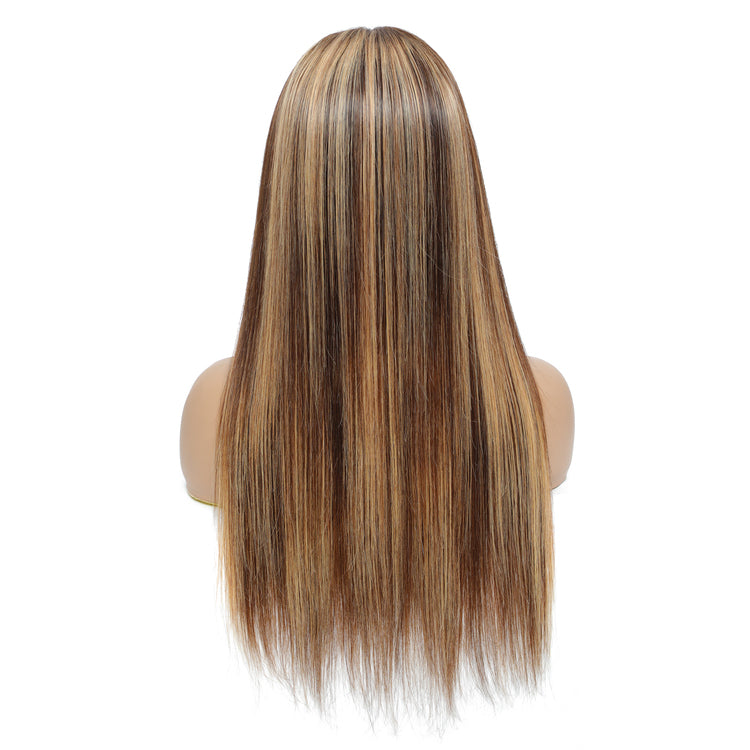 Middle Part Only Straight Hair Highlights Wig T Part Lace Wig