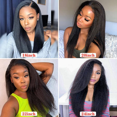 Indian Hair Yaki Straight Hair 13x4 Lace Front Wig