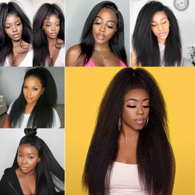 Brazilian Kinky Straight Hair 13x4 Lace Front Wig