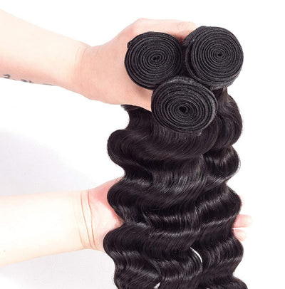 Idoli Indian Loose Deep Wave Hair 3 Bundles