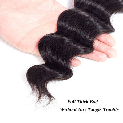 Idoli Indian Loose Deep Wave Hair 4 Bundles 10A Virgin Hair