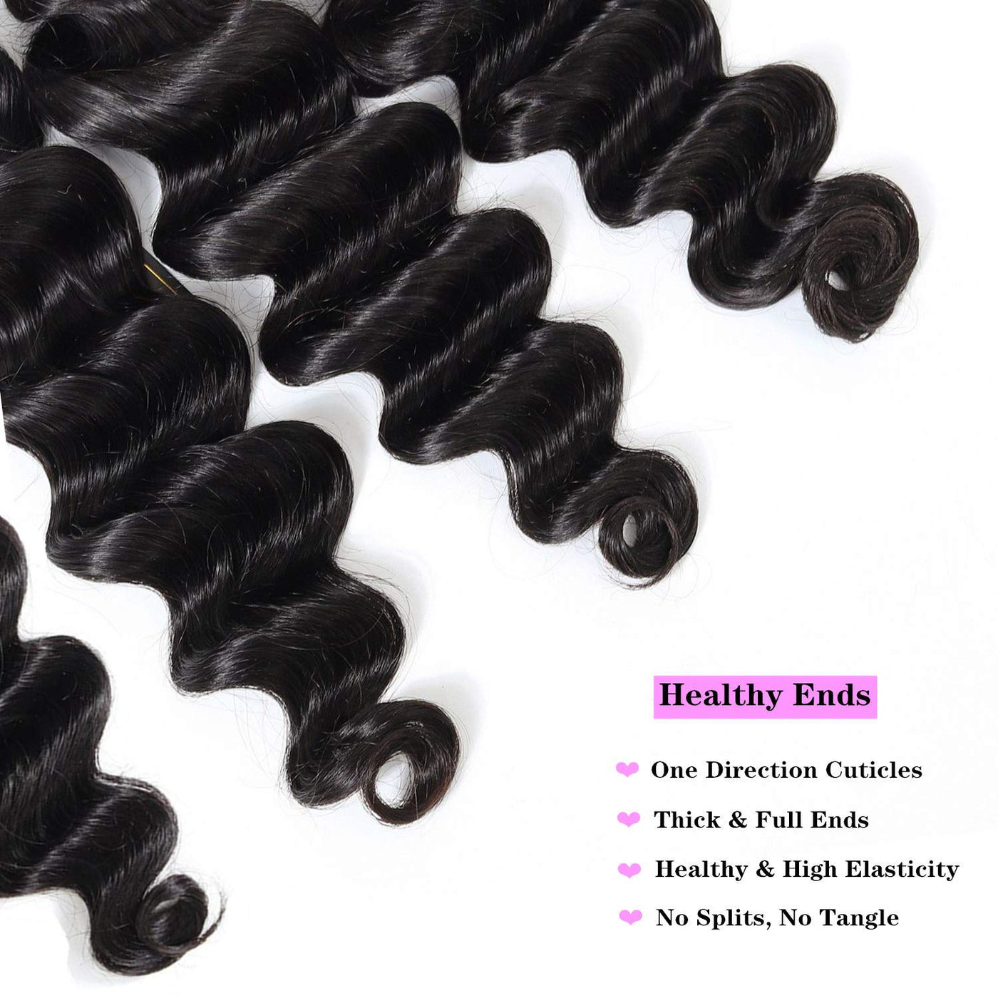 Idoli Indian Loose Deep Wave Hair 3 Bundles