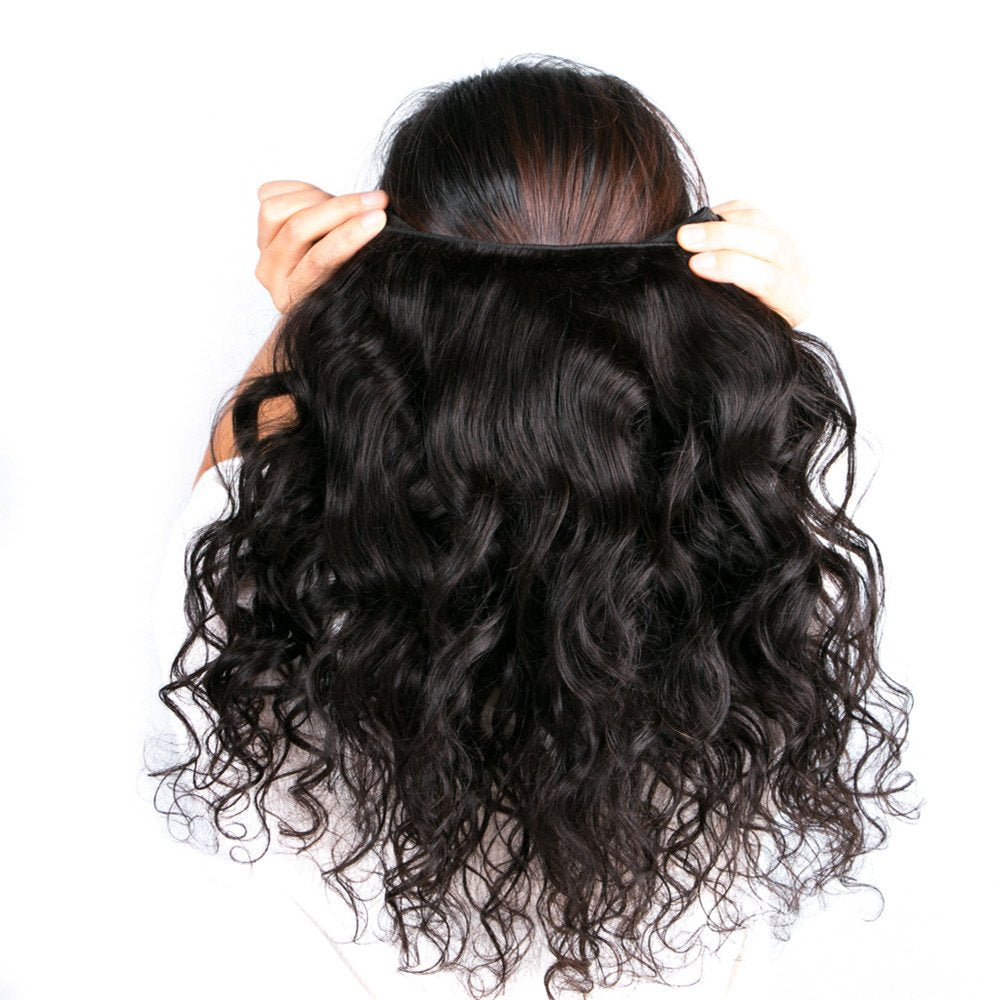 Indian Loose Wave Hair 4 Bundles with Lace Closure