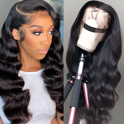 Virgin Malaysian Hair Body Wave Wig 13x4 Lace Front Wig