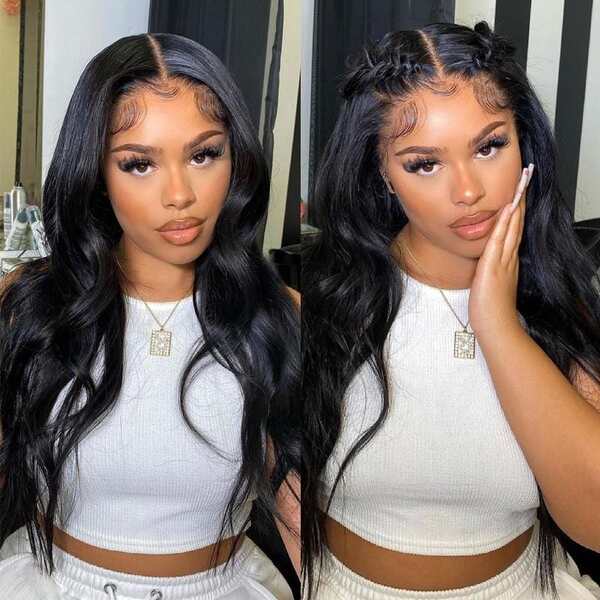 Virgin Malaysian Hair Body Wave Wig 13x4 Lace Front Wig