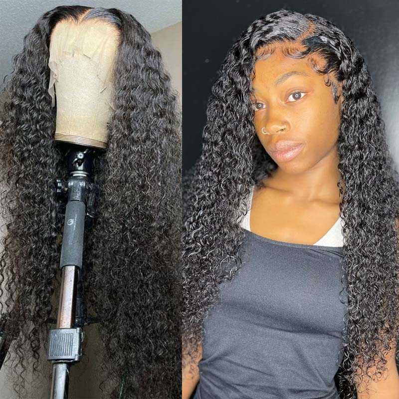 Malaysian Virgin Hair Curly Wig 13x4 Lace Front Wig