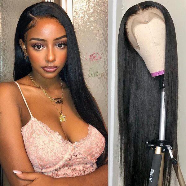 Straight Hair Wig 13x4 Lace Front Wig Peruvian Hair