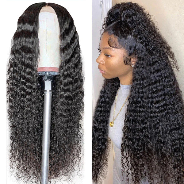 Peruvian Deep Wave Wig Virgin Hair 13x4 Lace Front Wig