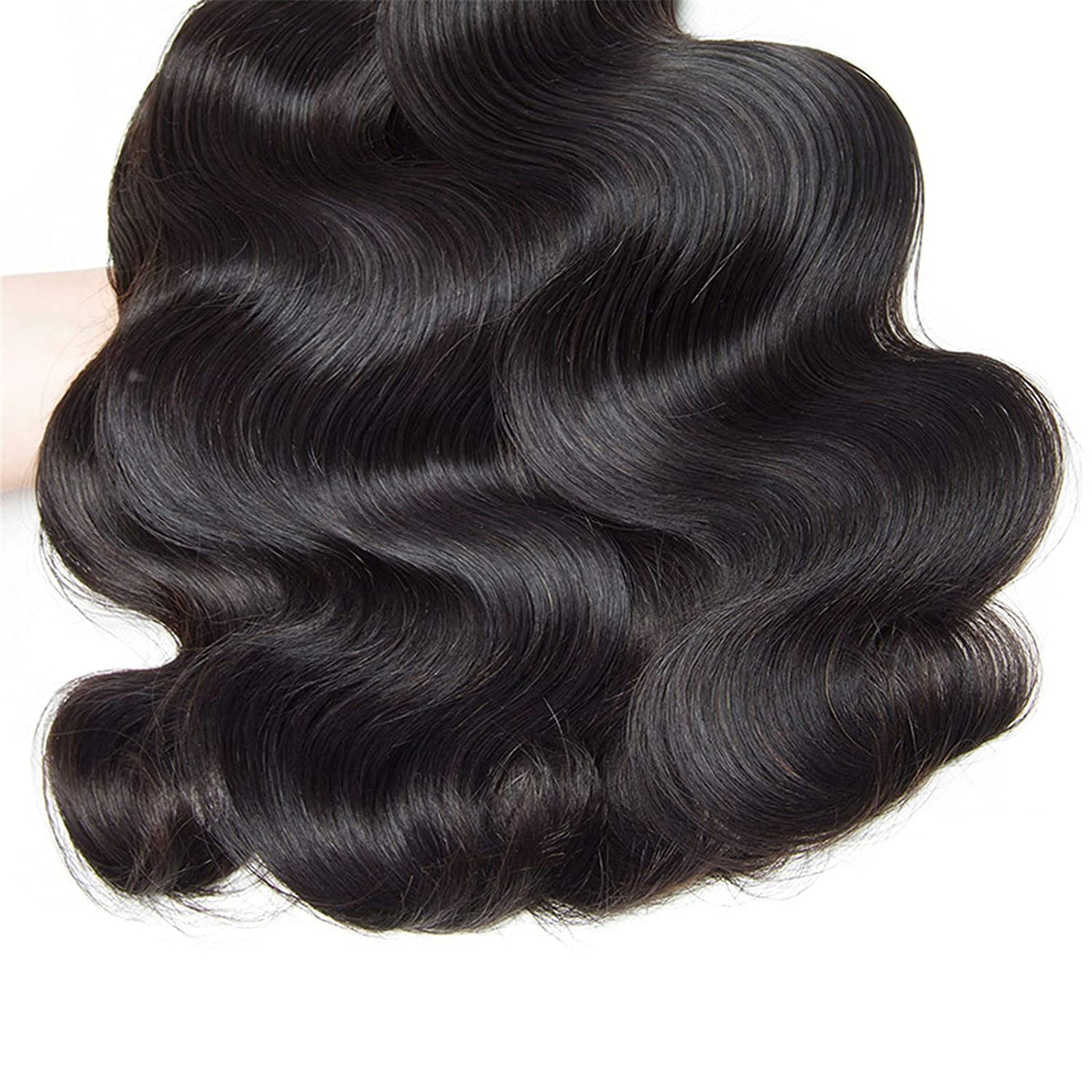 Indian Body Wave Hair 3 Bundles with Lace Closure