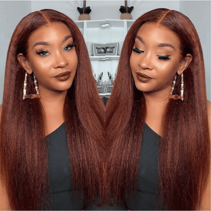 Human hair wigs yaki texture clearance