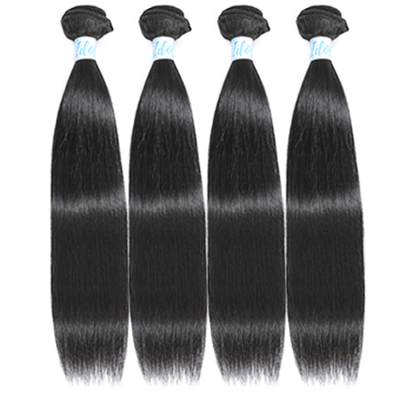 Peruvian Straight Hair 4 Bundles with Lace Closure - Idoli Hair