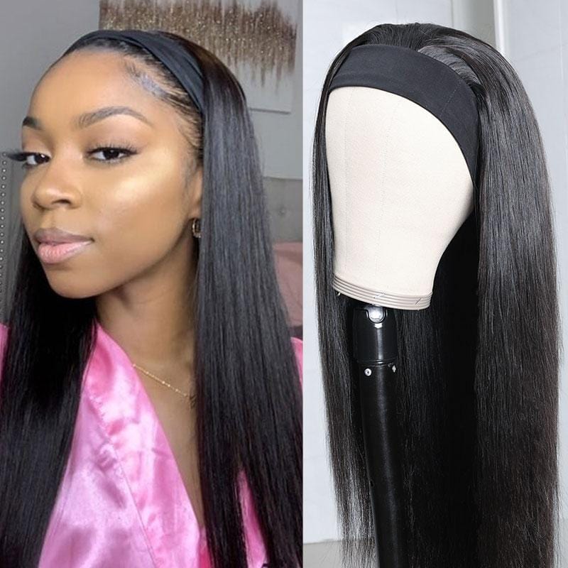 Headband Wig Brazilian Headband Straight Hair Wig