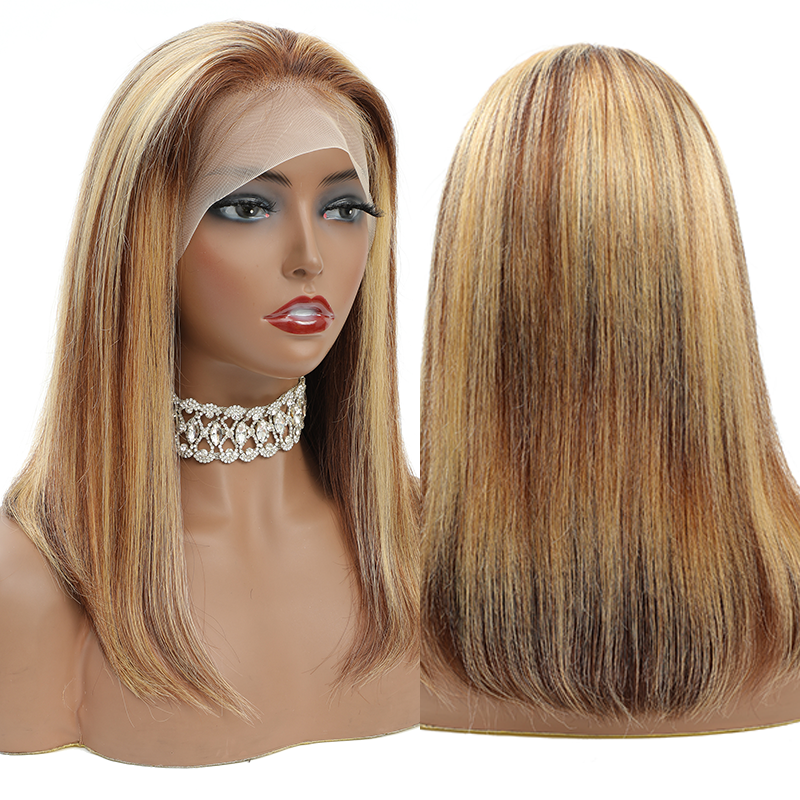 Idoli Highlights Straight Bob Wig 13x4x2 T Part Lace Wig