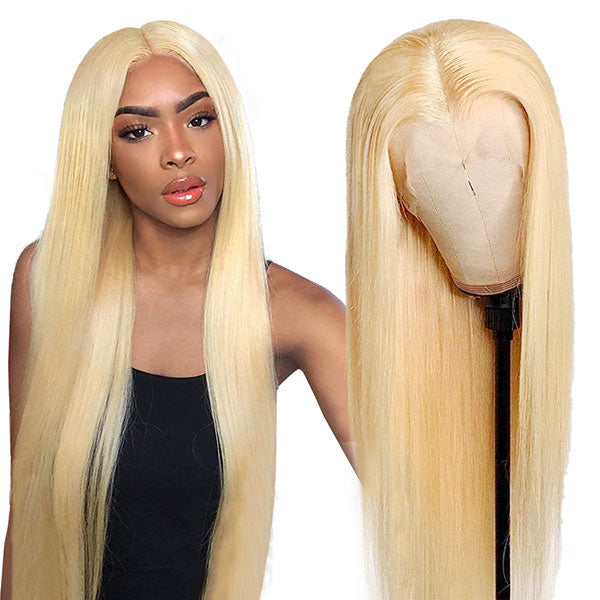 613 Blonde Straight Hair Lace Part Wig T Part Wig