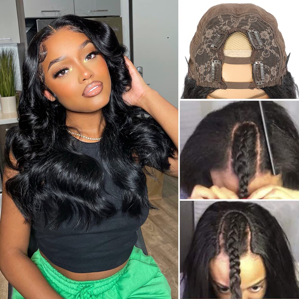 Idoli U Part Body Wave Hair Human Hair Glueless Wig