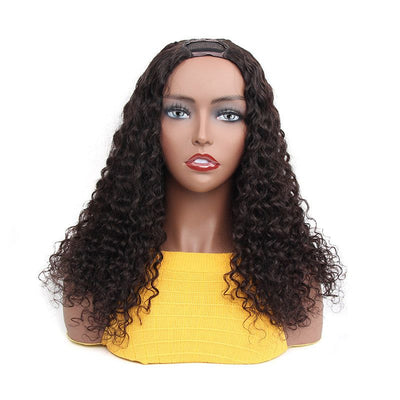 Idoli U Part Wig Natural Black Water Wave Wig - Idoli Hair